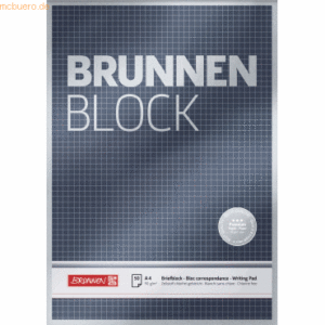 Brunnen Schreiblock Brunnen-Block A4 90g VE=50 Blatt kariert