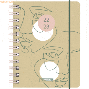 Brunnen Schülerkalender 1 Tag/Seite 2022/2023 A6 Hardcover Faces