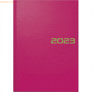 Brunnen Buchkalender 795 A5 1 Tag/Seite Balacron-Einband pink 2023