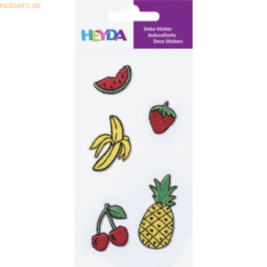 6 x Heyda Textil-Sticker Fruits