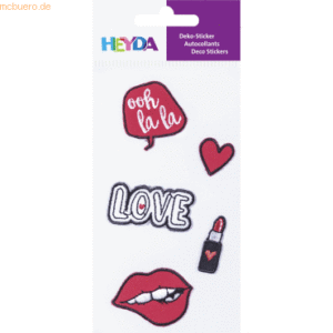 6 x Heyda Textil-Sticker Love