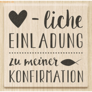 Heyda Motivstempel 'Herzliche zu Einladung zu meiner Konfirmation' 5