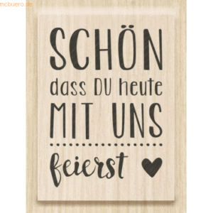 Heyda Motivstempel 'Schön dass du heute mit uns feierst' 3x4