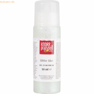6 x Knorr prandell Glitter Glue 50 ml weiß/regenbogen
