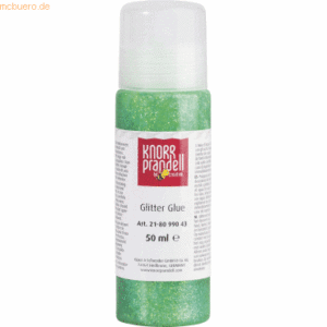 6 x Knorr prandell Glitter Glue 50 ml hellgrün