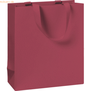 10 x Stewo Geschenktasche 18x8x21cm One Colour rot dunkel