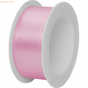 12 x Stewo Geschenkband Satin Spule 25mmx3m rosa hell