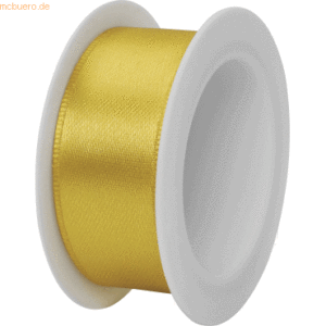 12 x Stewo Geschenkband Satin Spule 25mmx3m gold