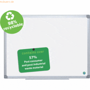 Bi-Office Whiteboard Earth-it emailliert Aluminiumrahmen 90x60cm