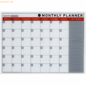 Bi-Office Glasboard 'Month Planner' 78x48cm