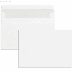 Blanke Briefumschläge 125x176mm (DIN B6) 75g/qm selbstklebend VE=1000