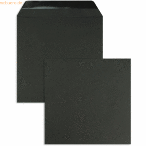 Blanke Briefumschläge 190x190mm 120g/qm gummiert VE=100 Stück schwarz