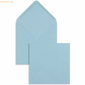 Blanke Briefumschläge 130x130mm 100g/qm gummiert VE=100 Stück hellblau