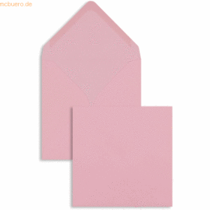 Blanke Briefumschläge 155x155mm 100g/qm gummiert VE=100 Stück rosa