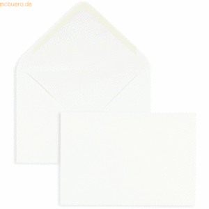 Blanke Briefumschläge 125x185mm 80g/qm gummiert VE=100 Stück weiß