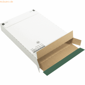 Blanke Briefbox weiß 249x352x49mm Wellpappe Haftklebung VE=100 Stück