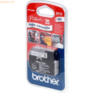 Brother Schriftbandkassette 9mm MK223BZ blau/weiß