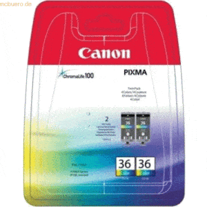 Canon Tintenpatrone Canon CLI36C 3-farbig VE=2 Stück