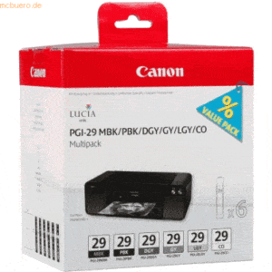 Canon Tintenpatrone Canon PGI-29 MBK/PBK/DGY/GY/LGY/CO