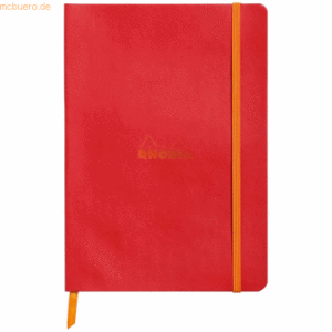 Rhodia Notizbuch Flex A5 liniert 90g/qm 80 Blatt mohnrot