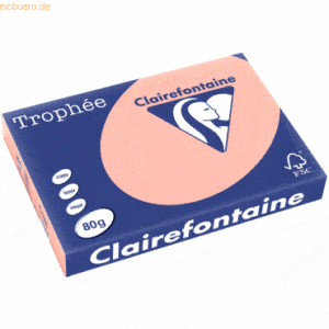 5 x Clairefontaine Kopierpapier Trophee A3 80g/qm VE=500 Blatt pfirsic