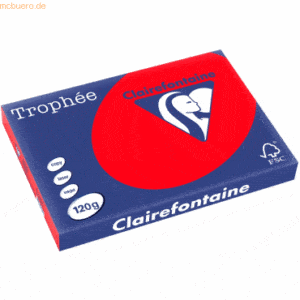 5 x Clairefontaine Kopierpapier Trophee A3 120g/qm VE=250 Blatt korall