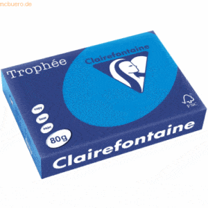 Clairefontaine Kopierpapier Trophee A4 80g/qm VE=500 Blatt karibikblau