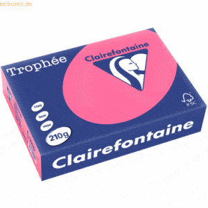 5 x Clairefontaine Kopierpapier Trophee A4 210g/qm VE=250 Blatt eosin