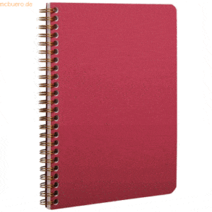 5 x Clairefontaine Spiralbuch A5 Agebag 3 Taschen liniert 60 Blatt rot