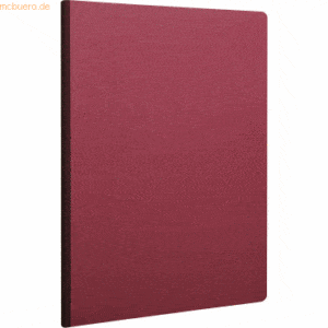 Clairefontaine Notizbuch A5 AgeBag Leinenoptik blanko 96 Blatt rot