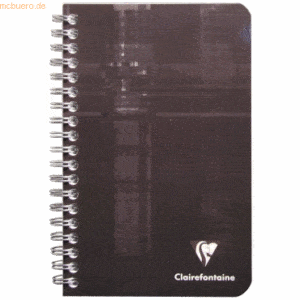 Clairefontaine Spiralheft 11x17cm kariert 90 Blatt farbig sortiert