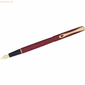 Diplomat Füllhalter Traveller Dark red vergoldet F