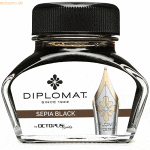 Diplomat Tintenglas Sepia Schwarz 30ml