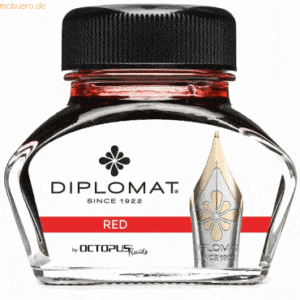 Diplomat Tintenglas Rot 30ml