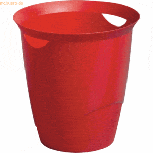 6 x Durable Papierkorb Trend 16l rot