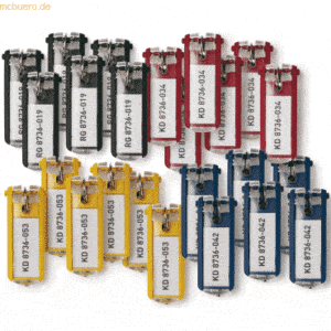 Durable Schlüsselanhänger Key Clip mehrfarbig sortiert VE=24 Stück