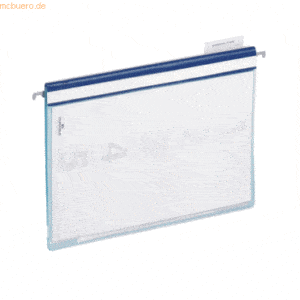 5 x Durable Organisationshefter A4 Hartfolie mit Reiter blau