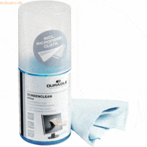 Durable Bildschirmreiniger 200ml inkl. Mikrofasertuch