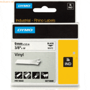 Dymo Schriftbandkassette Vinylband PVC laminiert 5