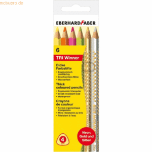 5 x Eberhard Faber Buntstift Tri Winner Leuchtfarben VE=6 Farben