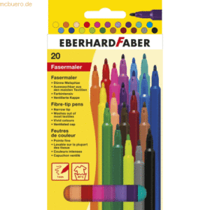 6 x Eberhard Faber Fasermaler dünn VE=20 Farben