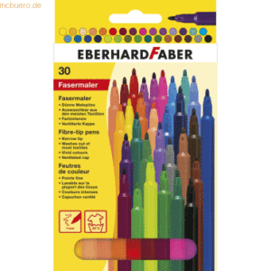 3 x Eberhard Faber Fasermaler dünn VE=30 Farben