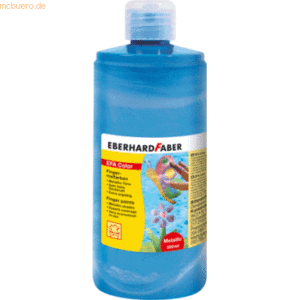 Eberhard Faber Fingerfarbe Flasche 500ml pearl-blau