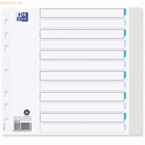 25 x Oxford Register A4 1/2-Höhe blanko Tauenpapier (RC) 110 g/qm 12-t