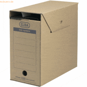 6 x ELBA Archiv-Box Standard tric system 158x333x308mm Wellpappe natur