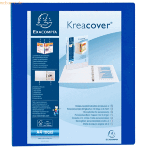 Exacompta Präsentationsringbuch Kreacover A4+ 25mm 4 Ringe blau