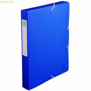 8 x Exacompta Sammelbox Uni A4 60mm PP blau