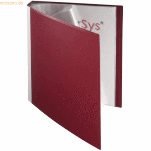 Foldersys Sichtbuch A4 30 Hüllen Rückentasche PP rot