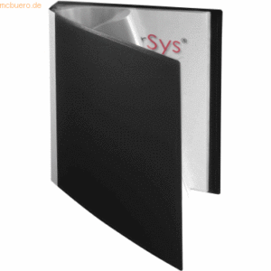 Foldersys Sichtbuch A4 40 Hüllen Rückentasche PP schwarz