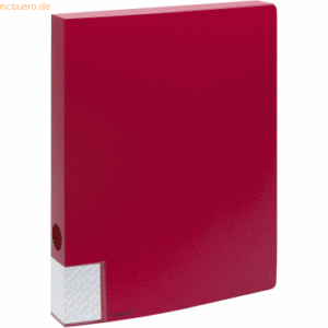 10 x Foldersys Dokumentenbox A4 PP 35mm vollfarbig rot